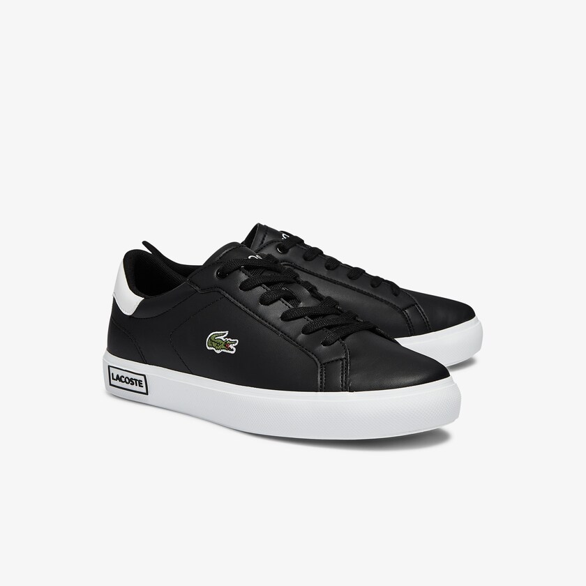 Kids' Lacoste Black / White Sneakers Powercourt Synthetic QS4-91189R0