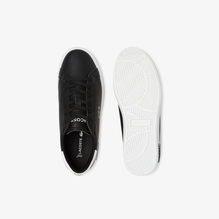 Kids' Lacoste Black / White Sneakers Powercourt Synthetic QS4-91189R0