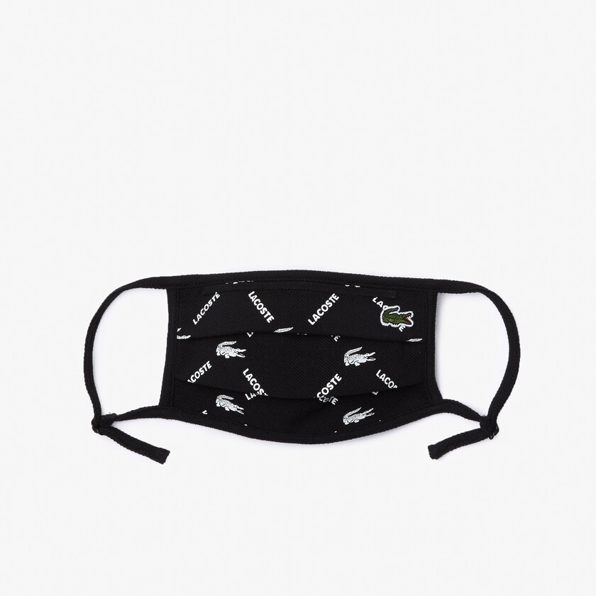 Men's Lacoste Black / White / Black / Green / White Masks L.12.12 Printed Face with Adjustable Strap ZT8-48714K3