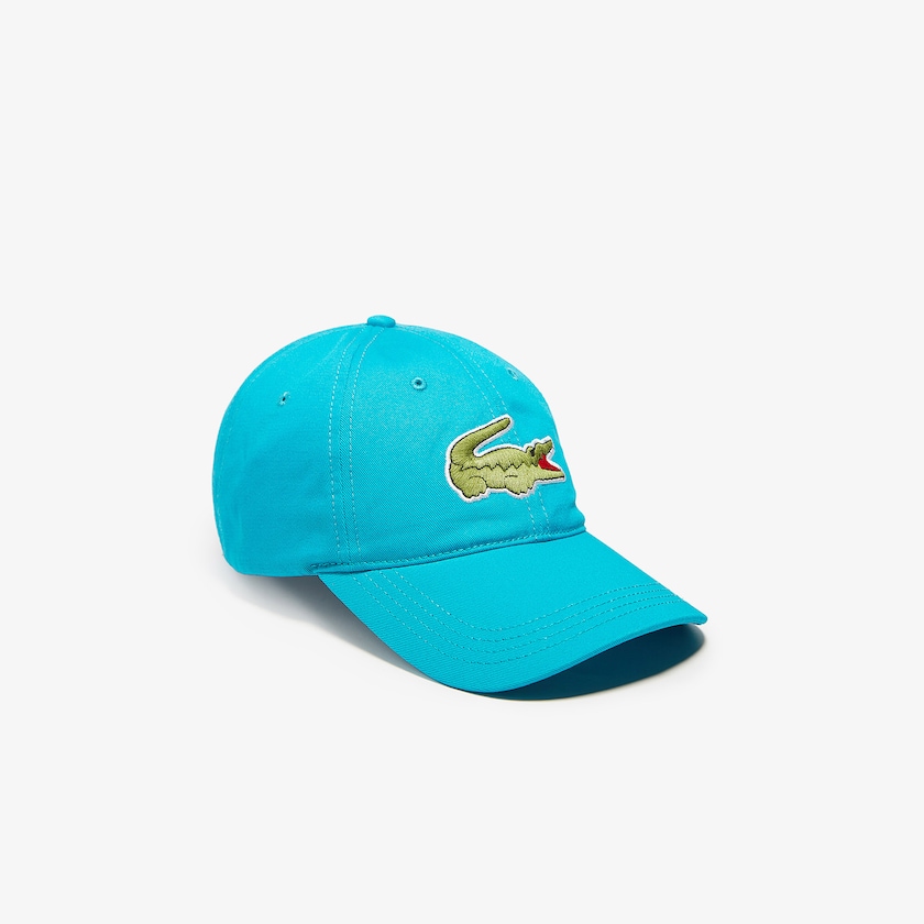 Men's Lacoste Blue Caps Contrast Strap And Oversized Crocodile Cotton TX3-13921U4