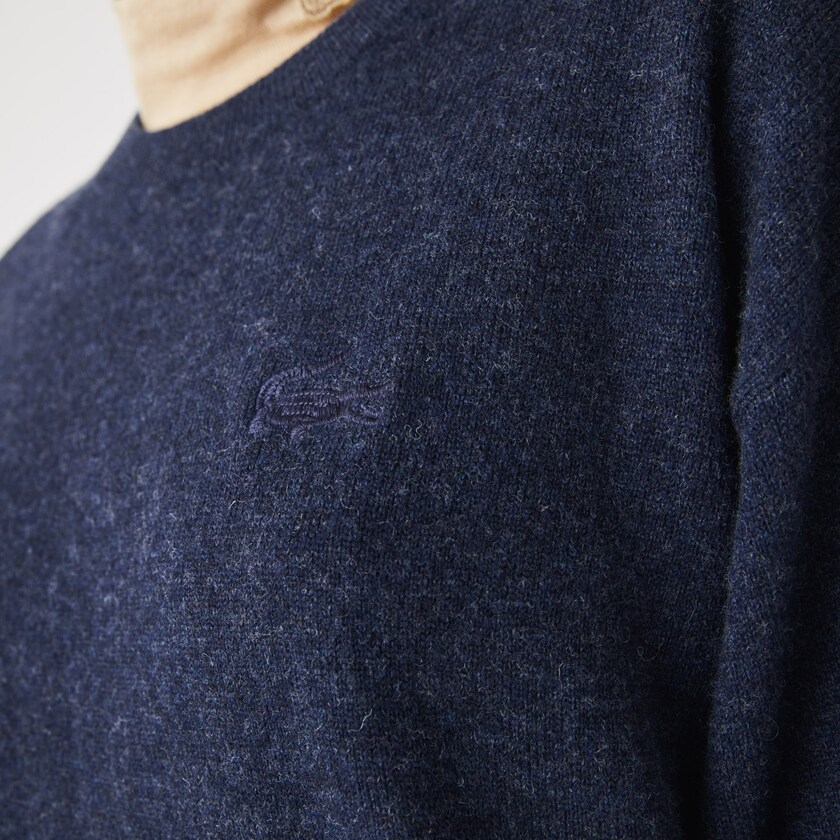 Women's Lacoste Blue Sweaters Crew Neck Wool NF2-76997F2