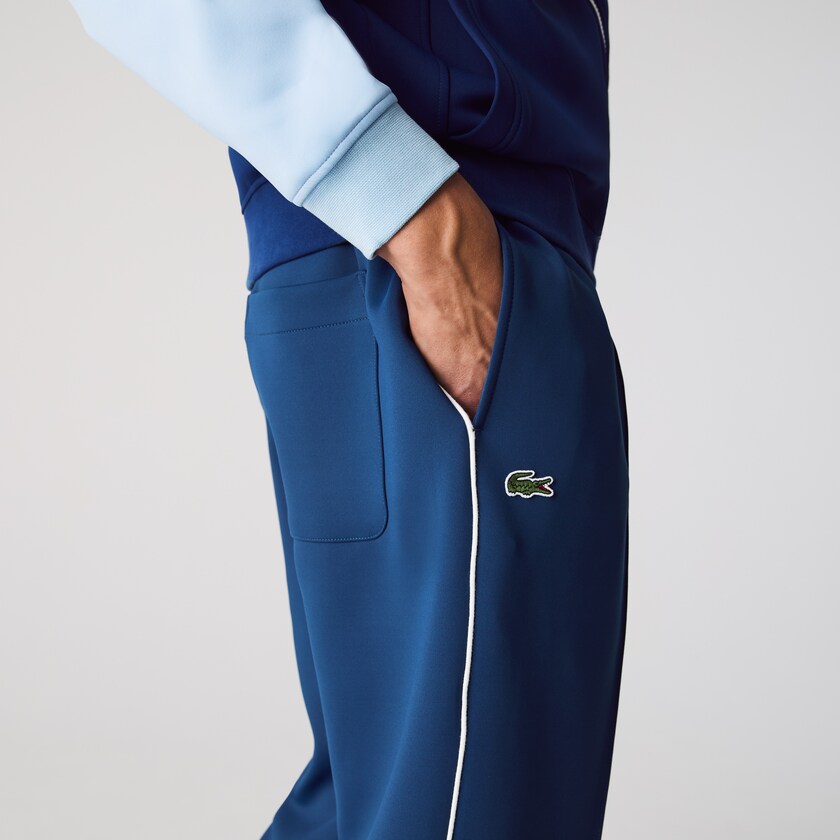 Men's Lacoste Blue Pants LIVE Colorblock Light Neoprene Tracksuit EE0-42414Q8