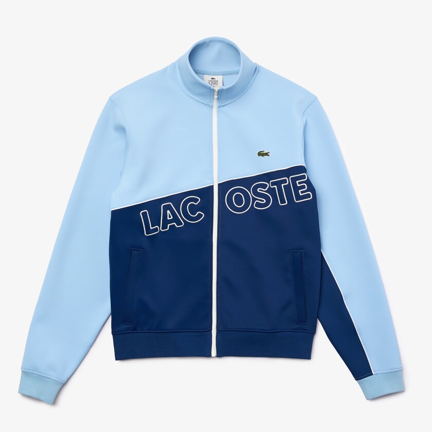 Men's Lacoste Blue Jackets LIVE Colorblock Neoprene Tracksuit OP4-54435I1