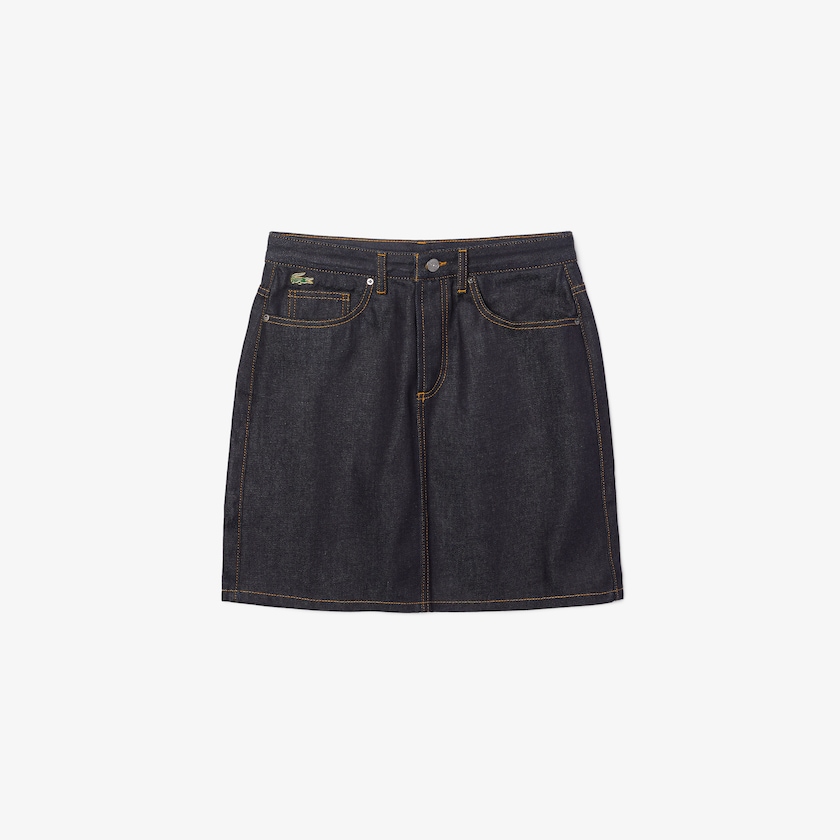 Women's Lacoste Blue Skirts LIVE Dark Denim Mini QF3-33903L0