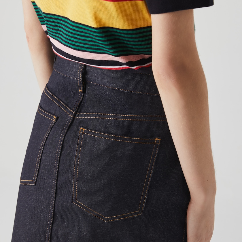 Women's Lacoste Blue Skirts LIVE Dark Denim Mini QF3-33903L0