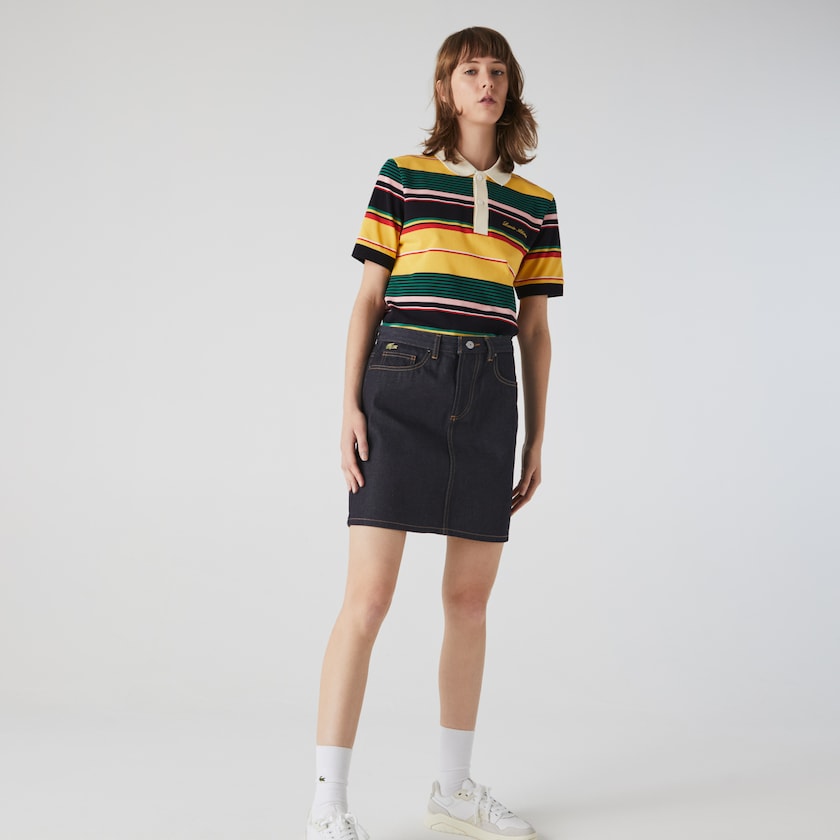 Women's Lacoste Blue Skirts LIVE Dark Denim Mini QF3-33903L0