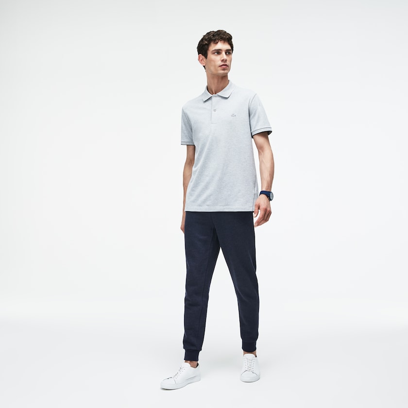 Men's Lacoste Blue Sweatpants Motion Cotton And Wool Fleece QM5-63586X2