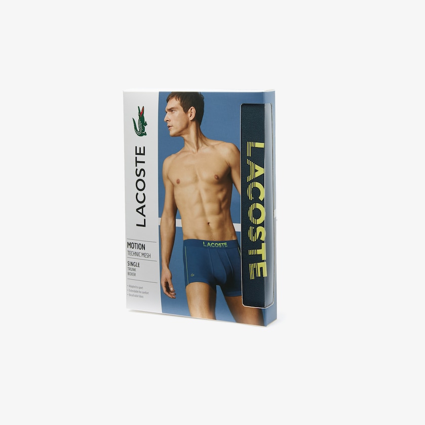 Men's Lacoste Blue Briefs Motion Technical Piqué Boxer FI8-80248A3