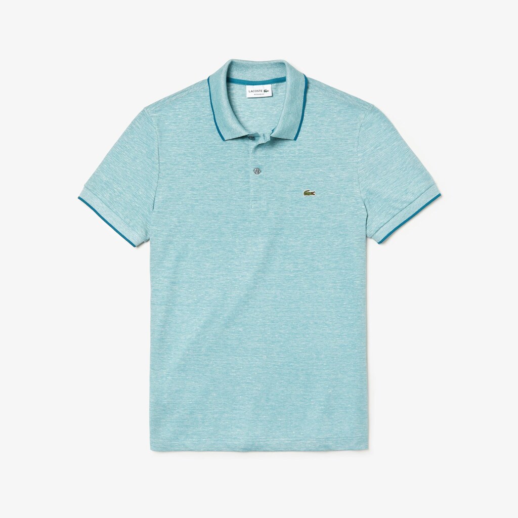 Men's Lacoste Blue Polo Shirts Regular Fit Piqué TH0-62316G7