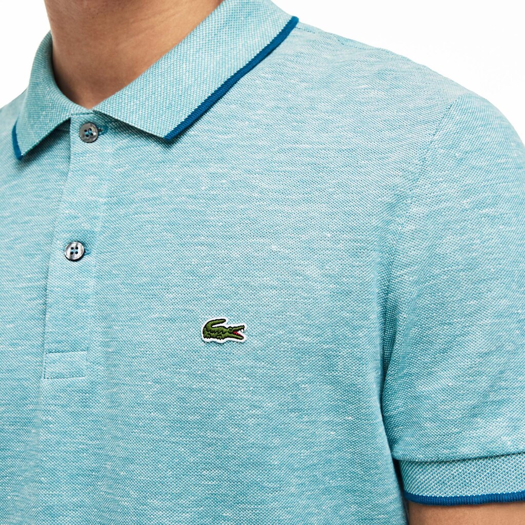 Men's Lacoste Blue Polo Shirts Regular Fit Piqué TH0-62316G7