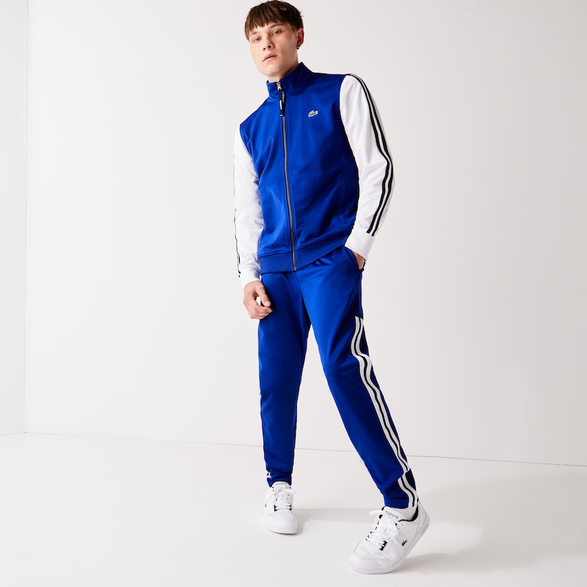 Men's Lacoste Blue Pants SPORT Run-resistant Jogging HA7-96479I8