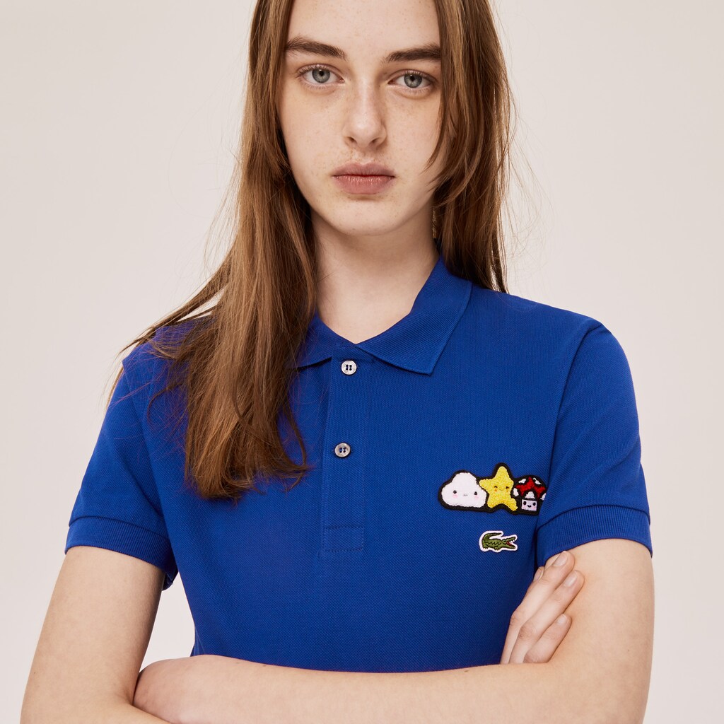 Men's Lacoste Blue Polo Shirts x FriendsWithYou Design Classic Fit QW0-23762H2