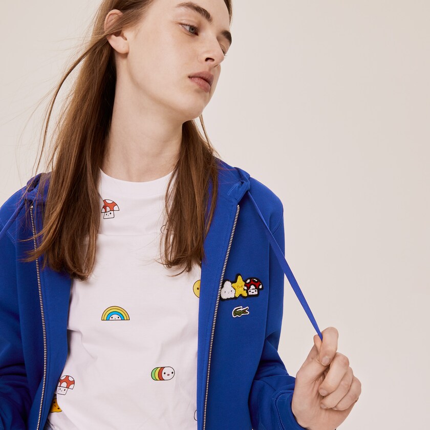Men's Lacoste Blue Jackets x FriendsWithYou Design Zippered NP8-56265G0