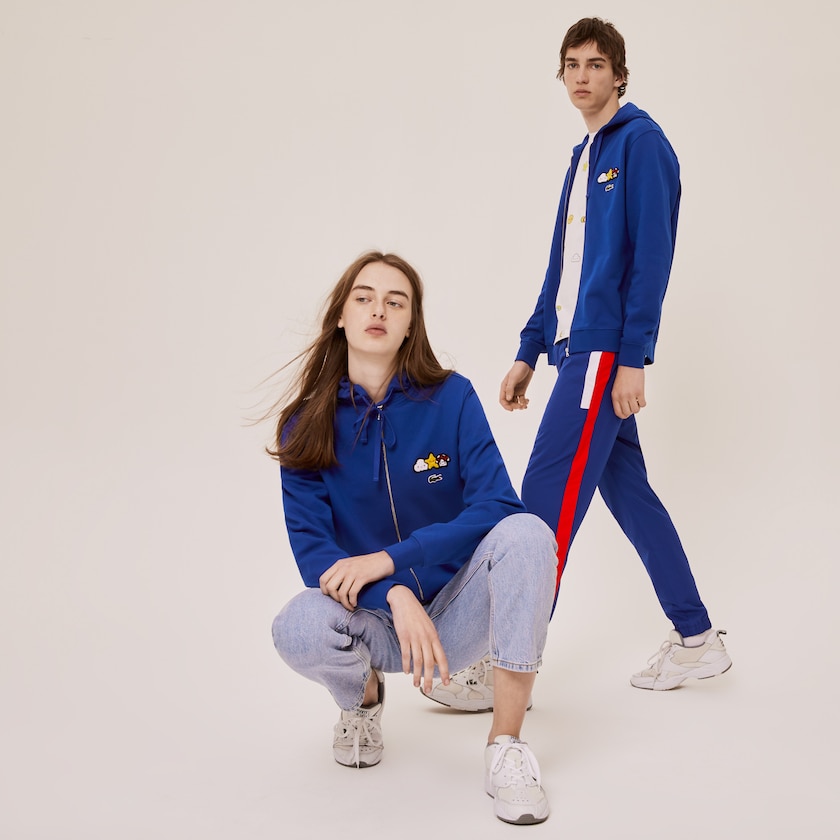 Men's Lacoste Blue Jackets x FriendsWithYou Design Zippered NP8-56265G0
