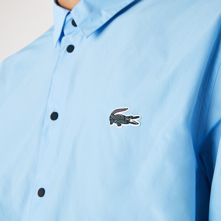Men's Lacoste Blue / Beige Overshirts Hawaiian Fit Colorblock UZ3-72877F2