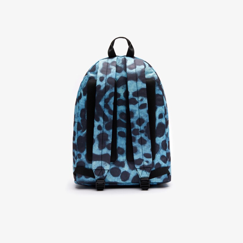 Men's Lacoste Blue / Black Backpacks x National Geographic Animal Print JI7-70377A5