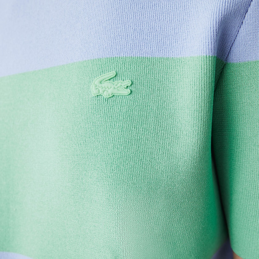 Women's Lacoste Blue / Green Sweaters LIVE Striped Knit GA9-43354Y7