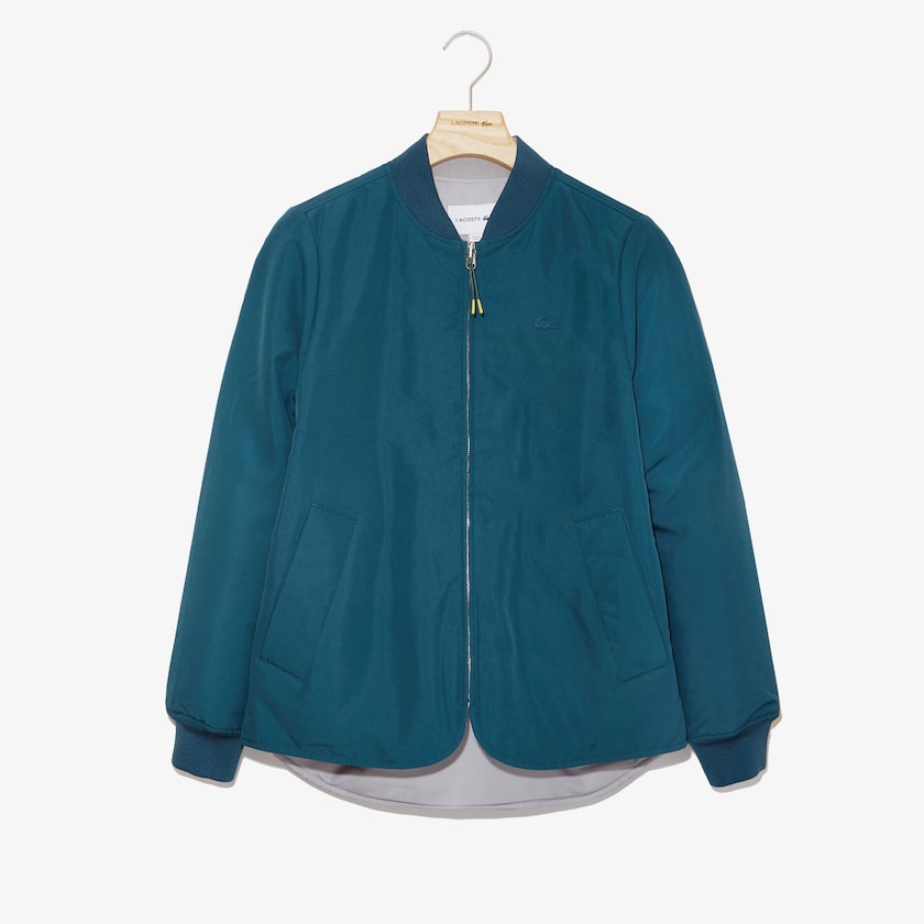 Women's Lacoste Blue / Grey Jackets Quilted Reversible Rain TO3-48264T3