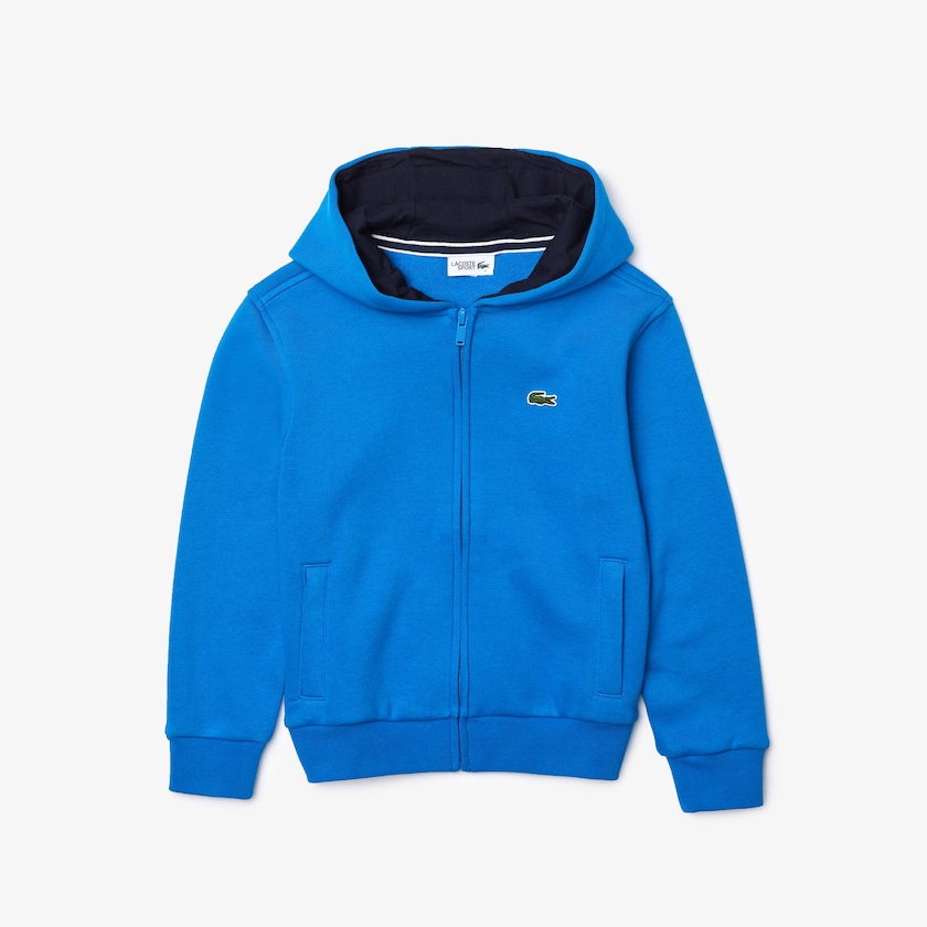 Kids' Lacoste Blue / Navy Blue Sweatshirts SPORT Tennis Zippered Fleece PQ9-95299A1