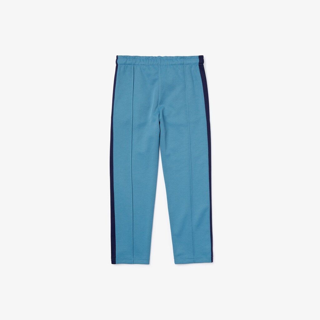 Kids' Lacoste Blue / Navy Blue / White Pants Contrast Bands Lightweight Jogging XV0-32713E9
