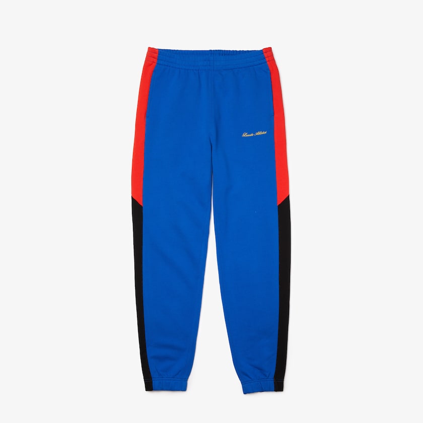 Men's Lacoste Blue / White Pants LIVE Embroidered Two-Tone Track LH1-22342W1