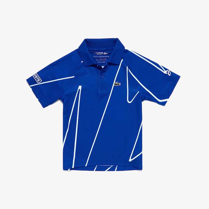 Kids' Lacoste Blue / White Polo Shirts SPORT Novak Djokovic VW0-85648D8