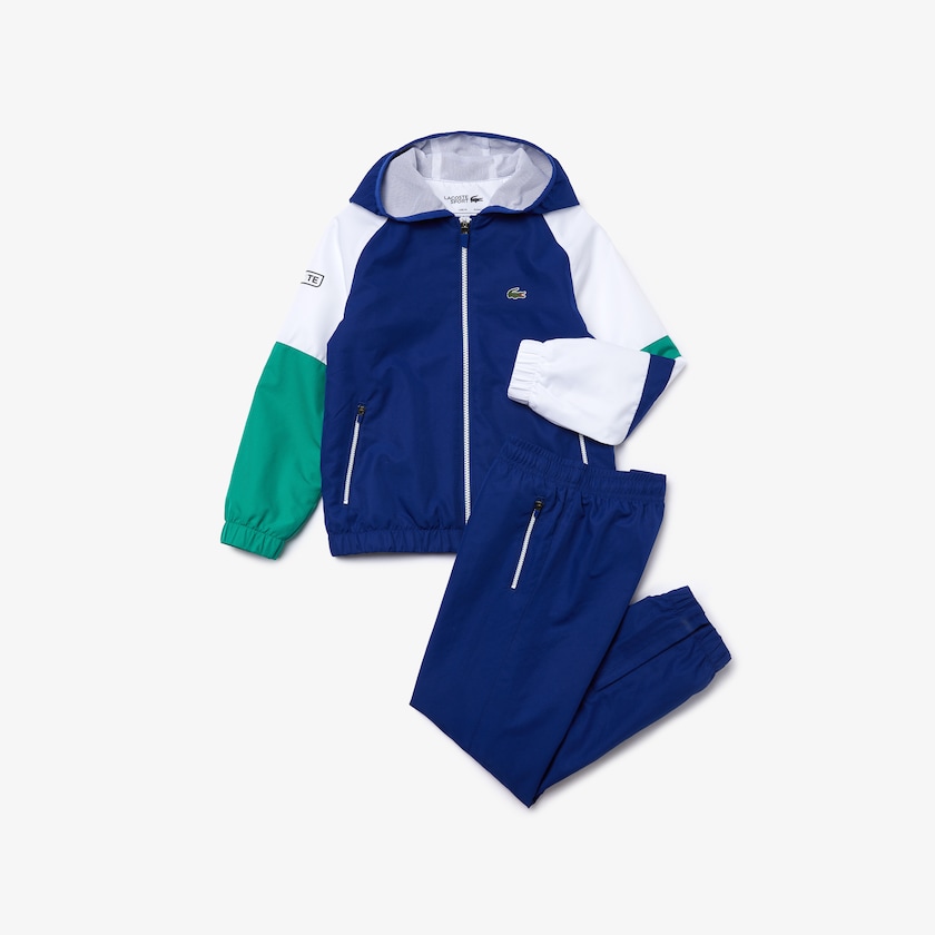 Kids' Lacoste Blue / White / Green / Black Tracksuits SPORT Hooded HM9-97129D9