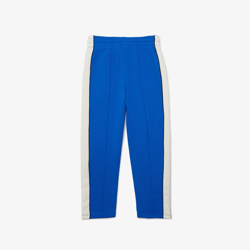 Kids' Lacoste Blue / White / Navy Blue Pants Colorblock Cotton Fleece Track JF4-59635F9