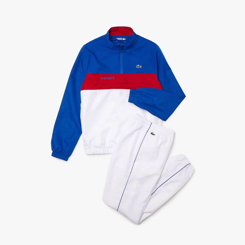 Men's Lacoste Blue / White / Red Tracksuits SPORT Packable GN6-47604J1