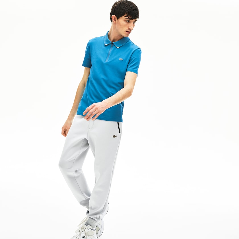 Men's Lacoste Blue / Yellow Polo Shirts Motion Ultra-Lightweight Cotton UJ0-77417L8