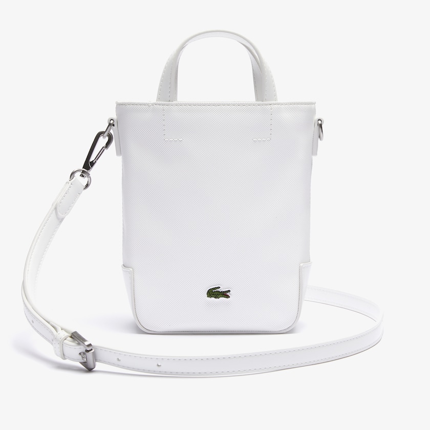 Women's Lacoste Bright White Tote Bags Small Piqué Canvas MM9-29562G5