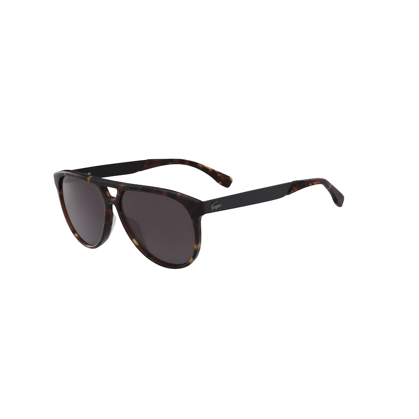 Men's Lacoste Brown Sunglasses Plastic Pilot Shape SM8-49934J3