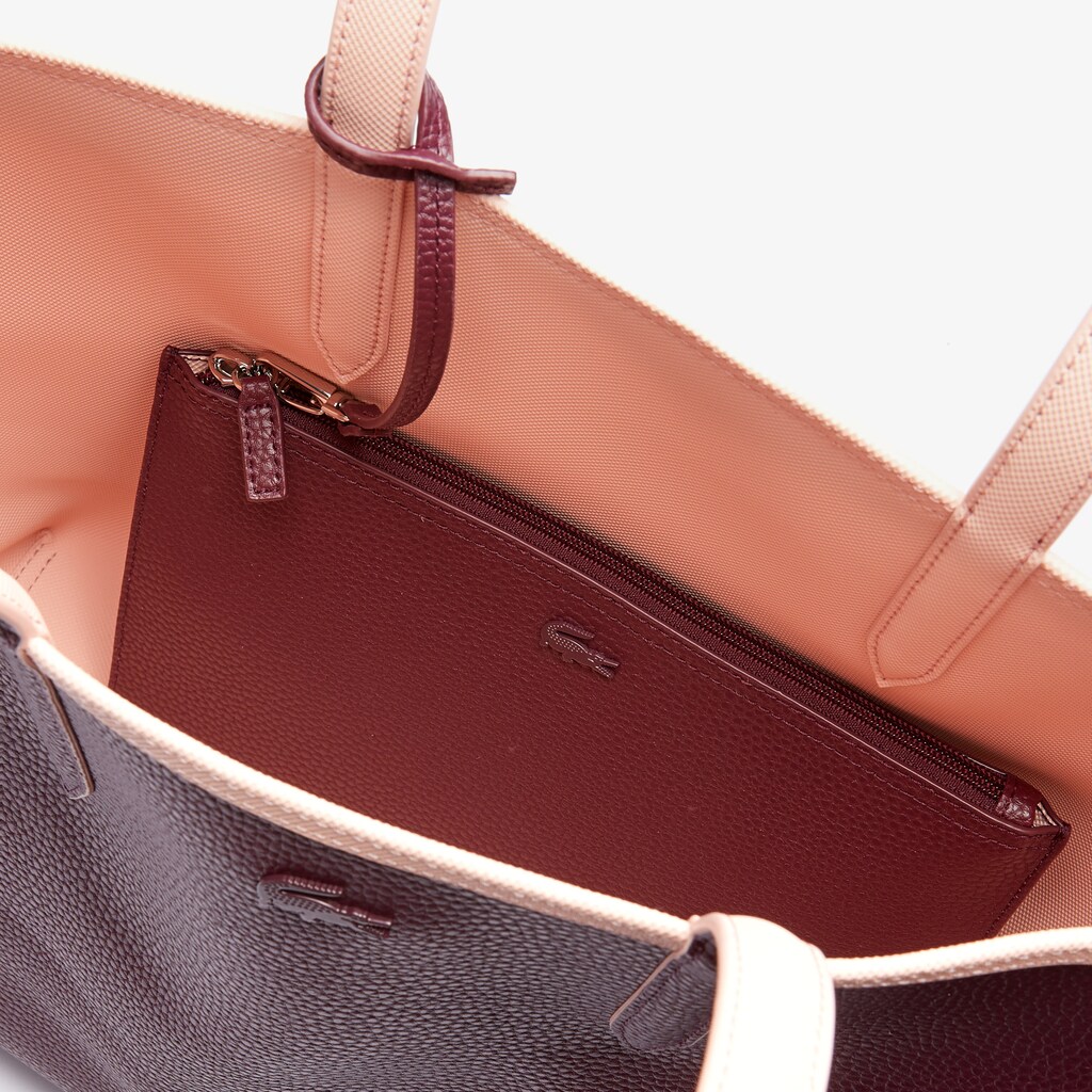 Women's Lacoste Burgundy Tote Bags Anna Removable Pouch Signature Reversible OG0-98559H1