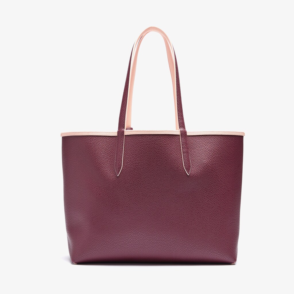 Women's Lacoste Burgundy Tote Bags Anna Removable Pouch Signature Reversible OG0-98559H1