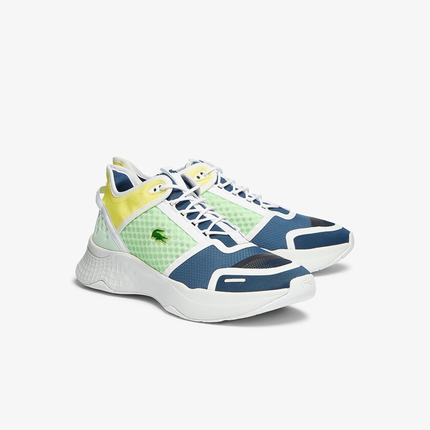 Men's Lacoste Dark Blue / White Sneakers Court-Drive Vantage Citrus-Pop Textile OH4-75017Z4