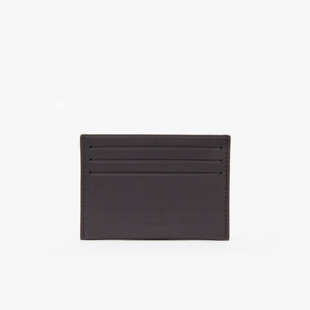 Men's Lacoste Dark Brown Bags Fitzgerald credit card holder in leather PM9-35023V0