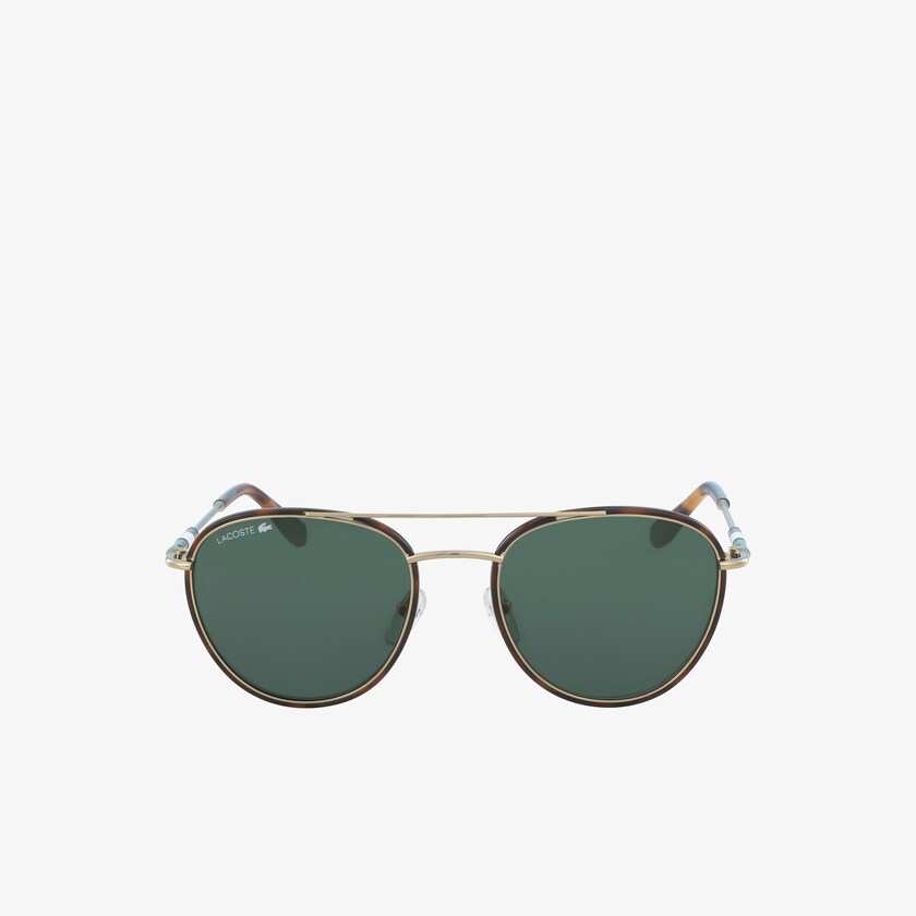 Men's Lacoste Dark Gold Sunglasses Oval Metal Novak Djokovic Collection OL3-69286G1