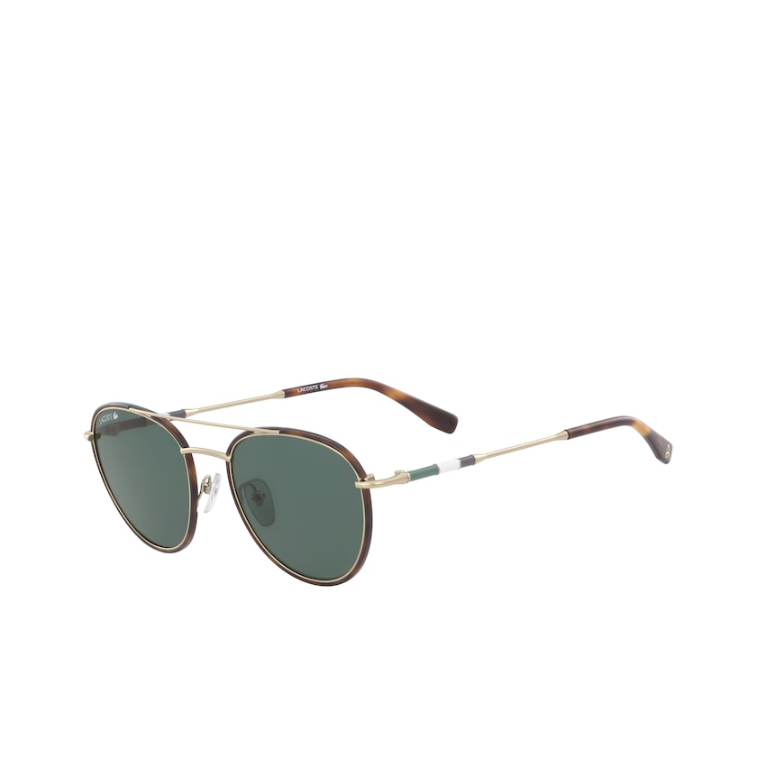 Men's Lacoste Dark Gold Sunglasses Oval Metal Novak Djokovic Collection OL3-69286G1