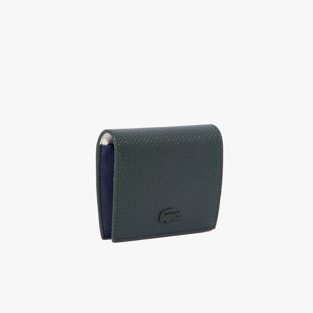 Women's Lacoste Dark Green Bags Chantaco Nœud Small Piqué Leather Snap Coin Pouch RZ1-06800W7