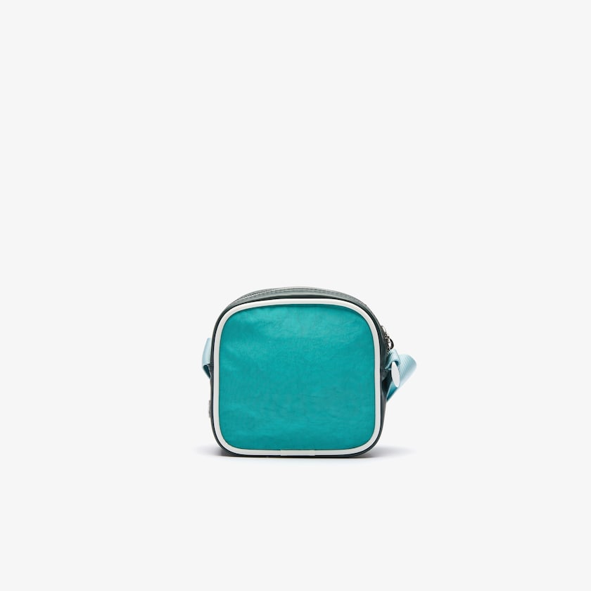 Women's Lacoste Dark Green Shoulder Bag LCST Badge Colorblock Zip TO8-45814I9