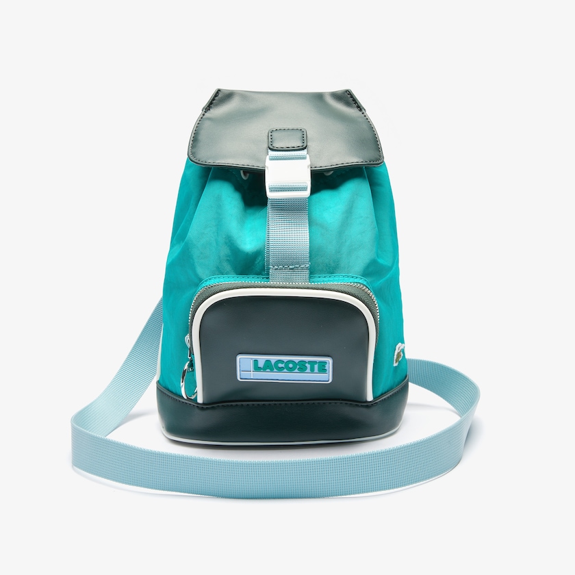 Women's Lacoste Dark Green Backpacks LCST Badge Small Colorblock ON3-91879S5