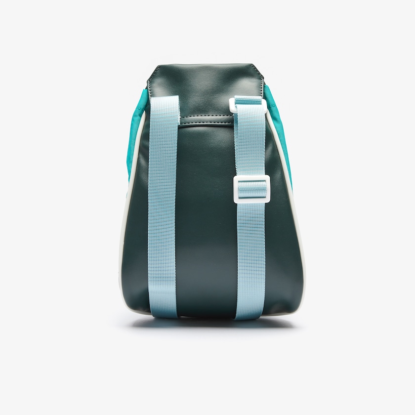 Women's Lacoste Dark Green Backpacks LCST Badge Small Colorblock ON3-91879S5