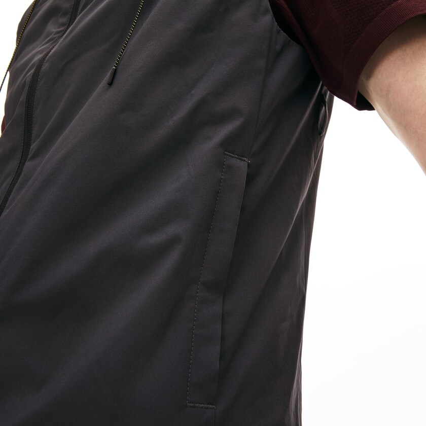 Men's Lacoste Dark Grey Golf Vest Motion 3-in-1 Raincoat With Detachable PU9-59885C9
