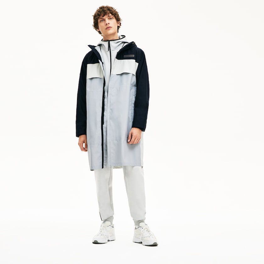 Men's Lacoste Dark Grey / Grey Parka Jackets Motion Packable Crease-Proof JX6-04640T9