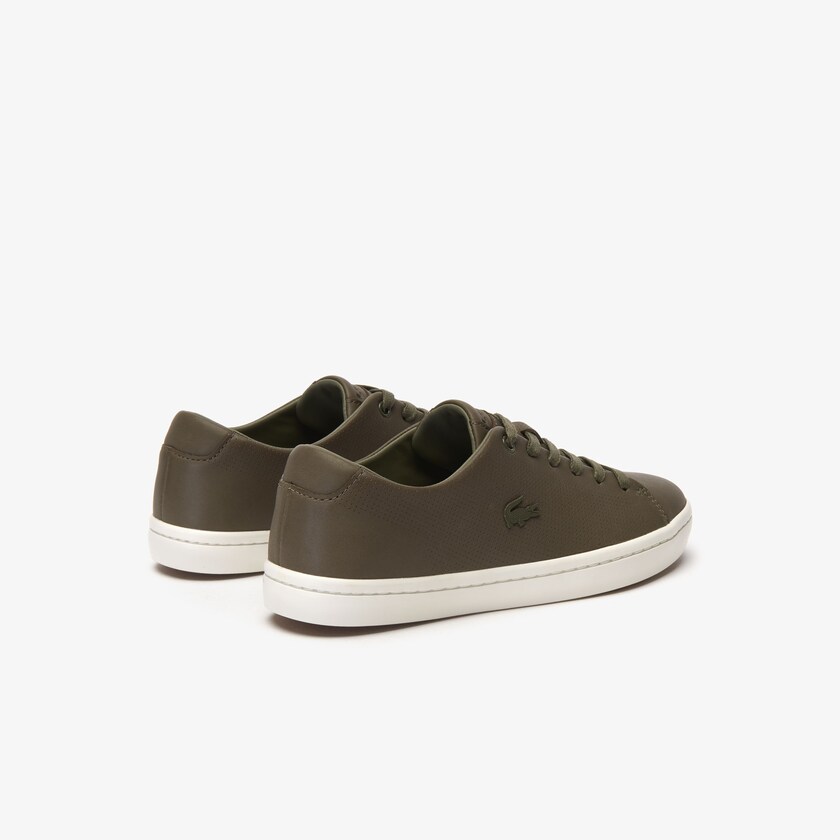 Women's Lacoste Dark Khaki / Off White Sneakers Showcourt 2.0 Leather QM3-65806D0
