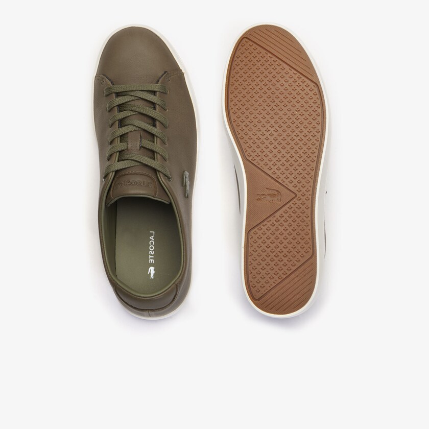 Women's Lacoste Dark Khaki / Off White Sneakers Showcourt 2.0 Leather QM3-65806D0