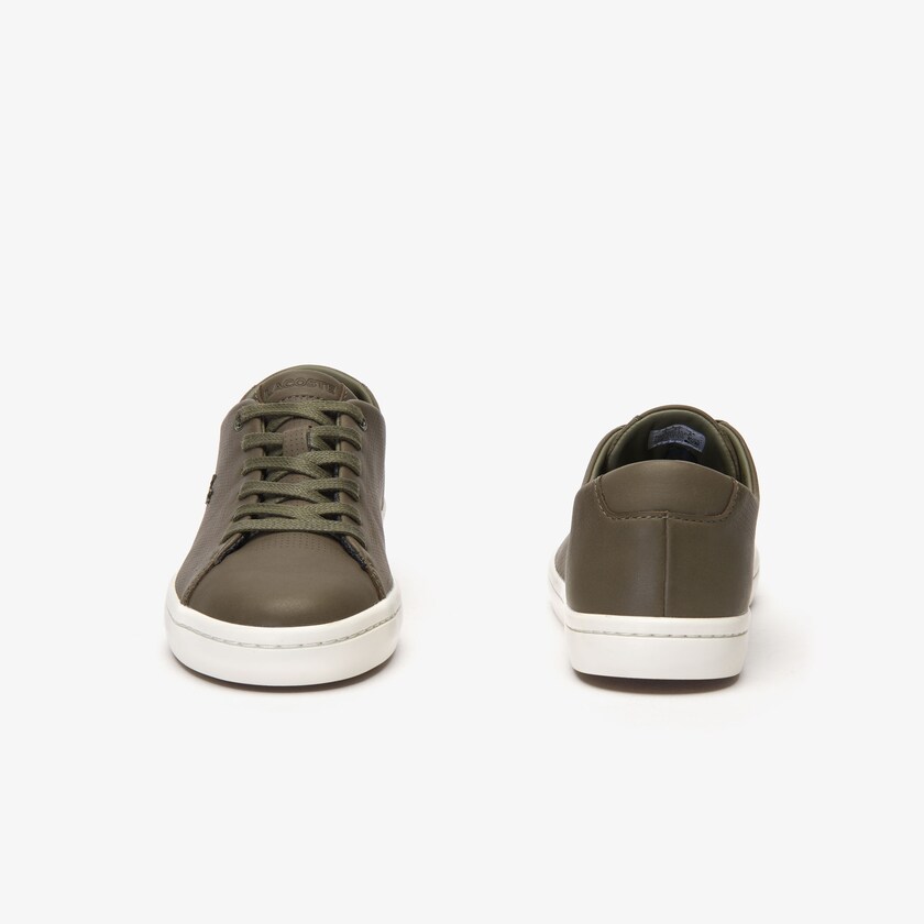 Women's Lacoste Dark Khaki / Off White Sneakers Showcourt 2.0 Leather QM3-65806D0
