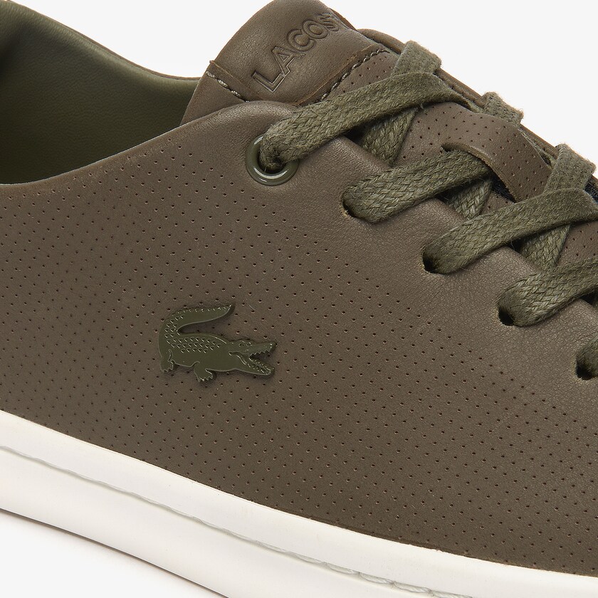 Women's Lacoste Dark Khaki / Off White Sneakers Showcourt 2.0 Leather QM3-65806D0