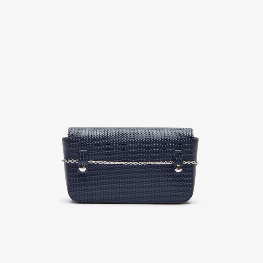 Women's Lacoste Dark Navy Bags Chantaco Matte Piqué Leather Flap Belt Bag RH7-04150T4