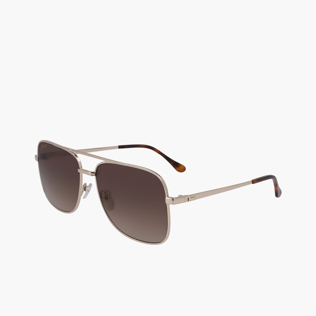 Men's Lacoste Gold Sunglasses Navigator Metal Signature 101 NQ5-84188Y3